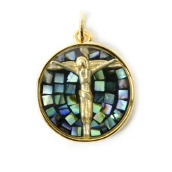 Pendentif Christ croix ormeau