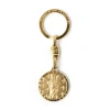 Porte clef Vierge doré 30mm