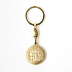 Porte clef Vierge doré 30mm