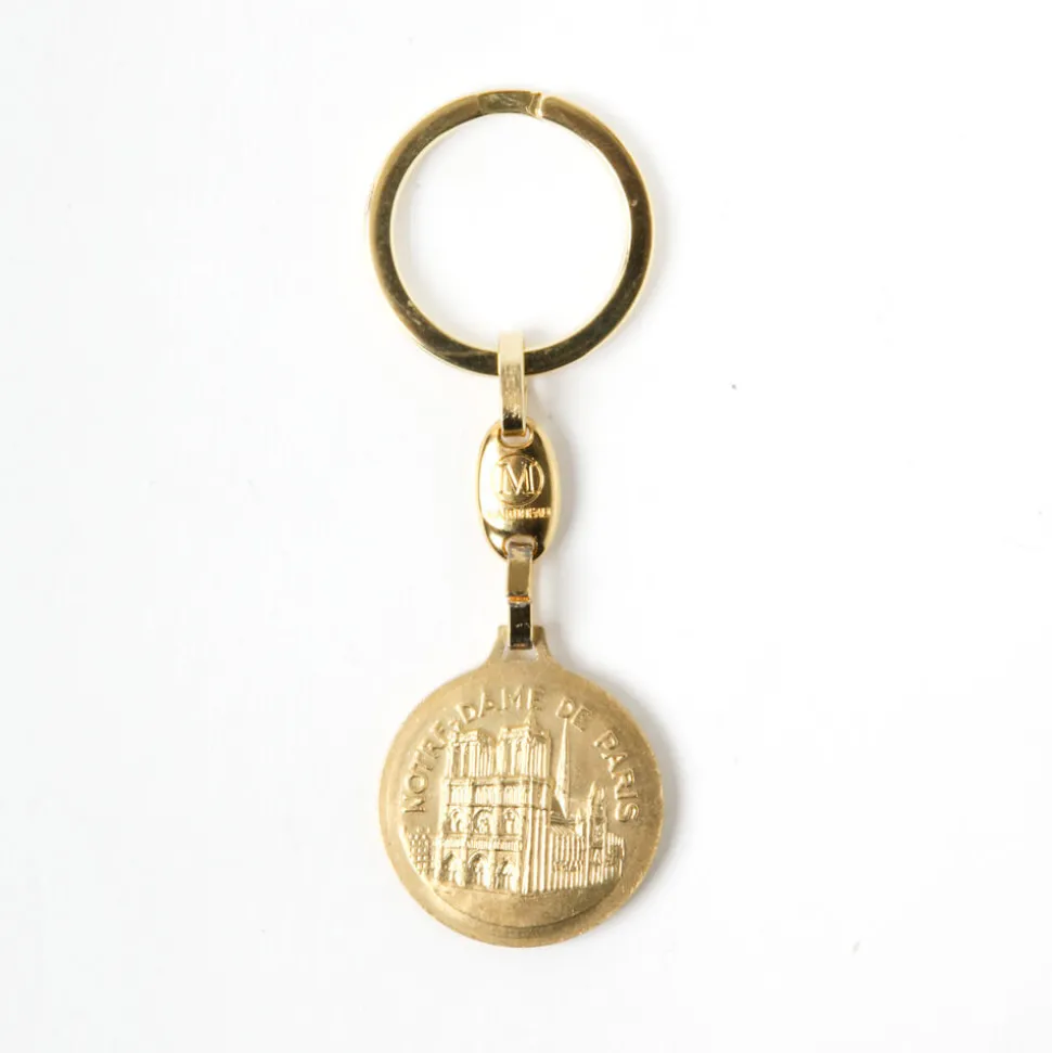 Porte clef Vierge doré 30mm