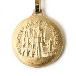 Porte clef Vierge doré 30mm