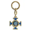 Porte-clefs Notre-Dame doré et bleu