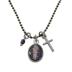 Sautoir Notre-Dame Vierge noir bubble