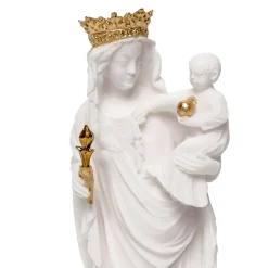 Statue Notre Dame en Albatre 17cm doré