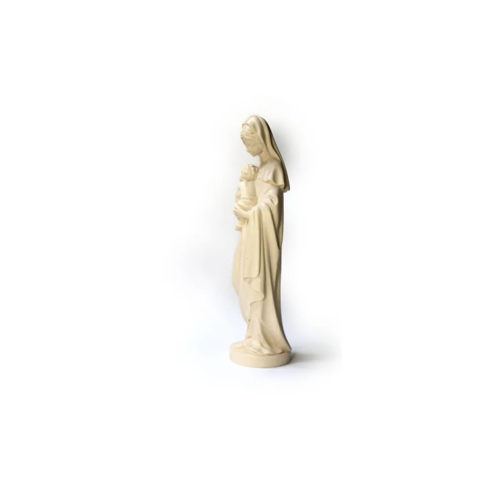Statue Vierge à l'enfant en bois - 25cm