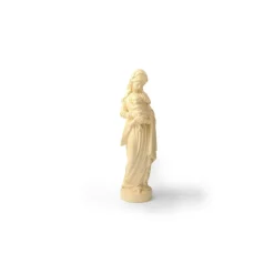 Statue Vierge à l'enfant en bois - 17 cm