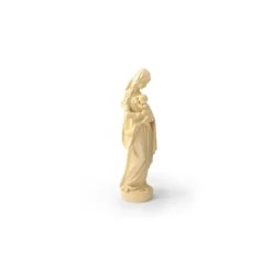 Statue Vierge à l'enfant en bois - 17 cm