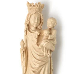 Vierge Notre Dame bois naturel - 21 cm