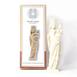 Vierge Notre-Dame bois naturel - 13 cm